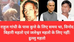 राहुल गांधी के दिल में विनोद बिहारी महतो से अधिक है कुत्ते का स्थान: ढुल्लू महतो